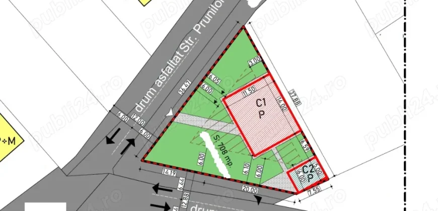Vindem teren intravilan cu proiect de casa,str Prunilor,Oradea